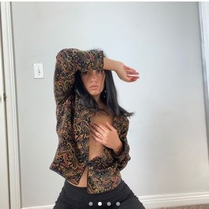 Vintage paisley blazer, small
